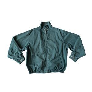 Vintage Nautica Bomber Jacket Mens XL Green Cotton Utility Workwear Gorpcore